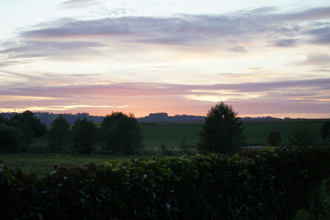 rural poland sunset