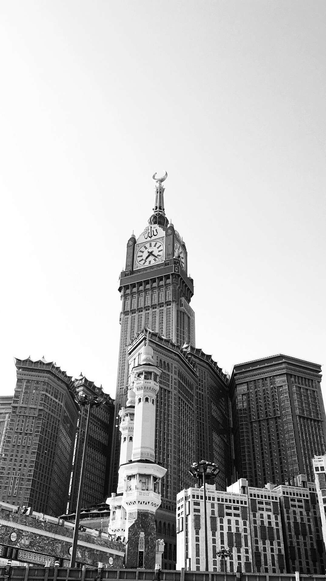 Large building with a clock tower in the background